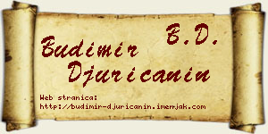 Budimir Đuričanin vizit kartica